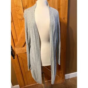Lightweight Long Cardigan Sweater Light Gray GUC Mossimo